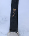 Original Piaget leather strap fitted to 9341 watch, sized for 6.5-inch wrist and paired with white gold buckle