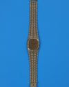 Audemars Piguet Bamboo 27mm watch in solid 18K yellow gold with ribbed dial and integrated bracelet, c. 1990