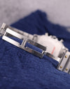 Cartier Santos Chronograph bracelet with clasp open, showing full extension and deployment mechanism