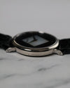 Side profile of the Piaget Ref. 922 showcasing the ultra-thin white gold case and smooth lug transition.
