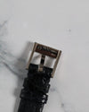 Underside view of the original Piaget white gold buckle, showing hallmarks and construction detail.