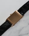 Solid back of Reverso 250.2.86 showcasing the solid 18K rose gold face.