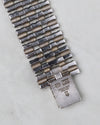 Close-up of the inside clasp showing Audemars Piguet engravings and gold hallmarks.