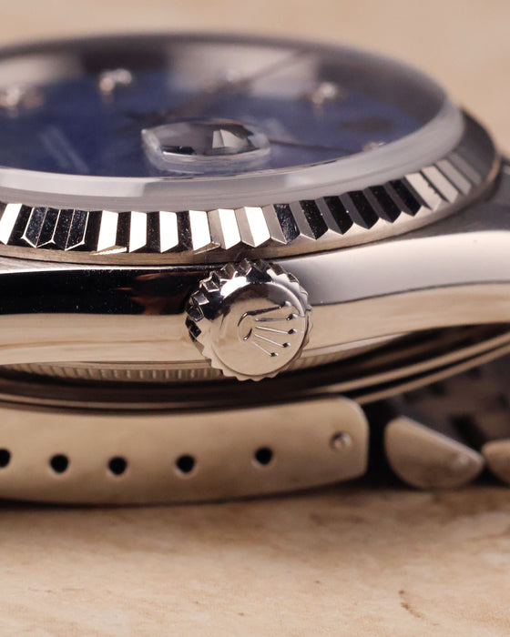 Rolex Datejust 16234 screw-down crown with Rolex coronet logo