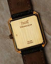 Solid 18K yellow gold caseback of the Piaget Protocole Jumbo 90154.