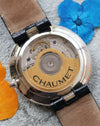 Chaumet Dress Watch Ref. 12A caseback with sapphire display, automatic ETA 2892-2 visible.