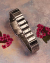 Cartier Santos Galbée Ref. 1565 integrated stainless steel bracelet with screw accents