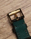 Original 18k yellow gold Piaget buckle, bottom view with hallmark detail