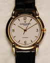 Front view of Vacheron Constantin Ref. 48001 18k yellow gold watch with classic dial