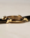 Side profile of Vacheron Constantin Les Historiques 48001 showing flame-shaped Corne de Vache lugs