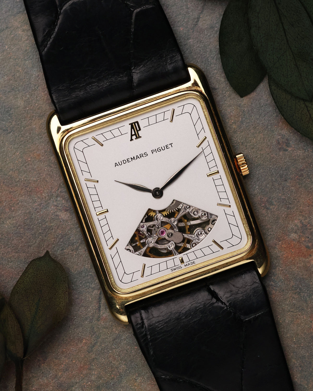 Audemars Piguet Skeleton Aperture Tank – 18K Yellow Gold, 1980s Manual ...