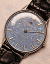 Top-down image of the Vacheron Constantin Ref. 2006 emphasizing the subtle dial gradation and delicate light reflections on the titanium surface.
