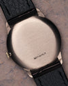 Caseback view of the Vacheron Constantin Ref. 2006 displaying the smooth brushed finish of the white-gold back and strap attachment points.