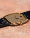 Side profile of Audemars Piguet 4157 CA highlighting slim case and crown detail.