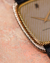 Close-up of Audemars Piguet ref. 4157 CA case edge and dial texture with visible grain and finishing.