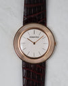 Audemars Piguet 14988OR rose gold dial close-up showing minimalist markers and dauphine hands