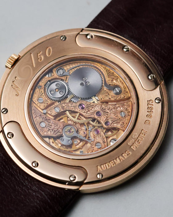 Audemars Piguet 14988OR side profile showing slim case and crown in rose gold