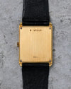 Solid 18K yellow gold four-screw caseback of the vintage Audemars Piguet rectangular watch.