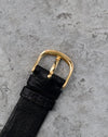 Signed Audemars Piguet 18K yellow gold pin buckle viewed from the reverse.
