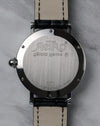 Caseback view of the Gerald Genta Retro Classic G.3614 steel automatic watch with engraved Retro branding.