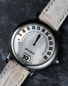 Angled front view of the Gerald Genta Retro Classic G.3614 showing the mother of pearl dial texture.