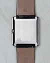 Caseback view of the Piaget Protocole Ref. 9154 in 18k white gold with brushed finish.
