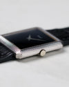 Side profile of the Piaget Protocole Ref. 91546 showing its ultra-thin white gold case and crown.