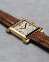 Three-quarter view of the Vacheron Constantin Carré Historiques Ref. 91030 highlighting the stepped rectangular case.