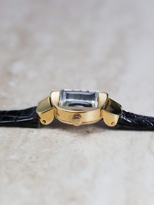 Front profile of the Patek Philippe Ref. 3017 showing the elevated pagoda crystal.