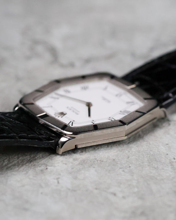 Side profile of the Rolex Cellini Ref. 4170 showing the thin manual-wind case and polished lugs.