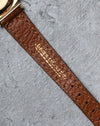Jaeger-LeCoultre-signed brown leather strap fitted to the vintage Ref. 6143.31.