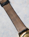 Interior view of the original Vacheron Constantin leather strap with stamped branding.