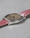 Opposite side profile of the polished white gold case.