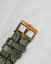 Original 18k yellow gold Piaget buckle fitted to the leather strap of the Reference 12427.