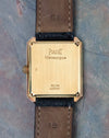 Caseback of the Piaget Protocole Jumbo Ref. 90154 showing the brushed finish and engraved markings.