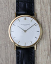 Front view of Vacheron Constantin Ref. 7811 showing its clean two-hand dial and 18k yellow gold case.