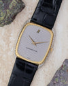 Angled front view highlighting the diagonal Snowflake dial texture and two-tone rope case.