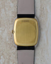 Caseback of the Audemars Piguet 4157CA showing its yellow gold back and hallmarks.