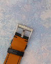 Reverse view of the signed Piaget 18K white gold pin buckle marked 750.