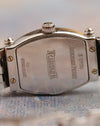 Caseback of the white-gold Audemars Piguet Carnegie engraved with the Audemars Piguet and Carnegie signatures and Swiss hallmarks.