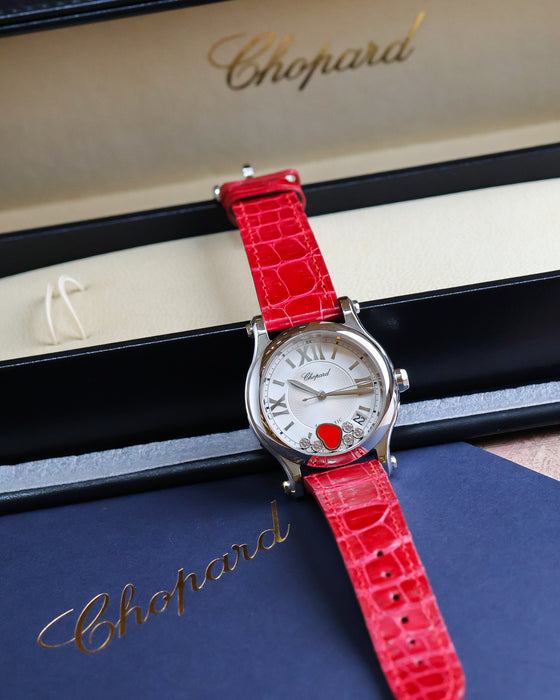 Chopard Happy Sport Cortina 50th Anniversary presented with its original Chopard box and documentation.