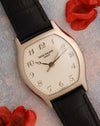 Angled view of the Patek Philippe Gondolo 5030G showing its tonneau case and Breguet-style numerals.