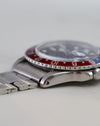 Opposite side profile of Rolex GMT-Master 1675 case and folded bracelet.