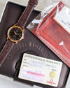 Omega De Ville Prestige Ref. 4601.54.11 presented with its original box, warranty card and full-set accessories.