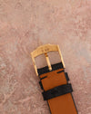Reverse of the signed Piaget buckle showing its 750 gold hallmark.