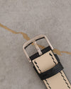 Hallmarks and 750 gold stamp on the reverse of the Audemars Piguet white-gold buckle.