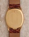 Caseback of the 18K yellow-gold Audemars Piguet Ref. 4083 with brushed central finish.