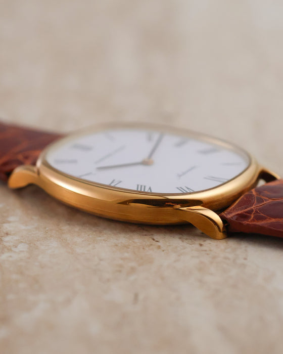 Side profile of the Audemars Piguet Ref. 4083 showing the thin elliptical case construction.