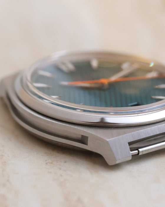 Macro side view highlighting the angular brushed case and polished bezel of the Czapek Antarctique.