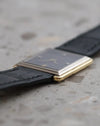 Side view highlighting the thin construction and contrasting precious-metal layers of the vintage Audemars Piguet.